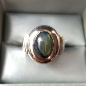 Stuart Nye Sterling Silver 925 Labradorite Ring – Mystical Elegance